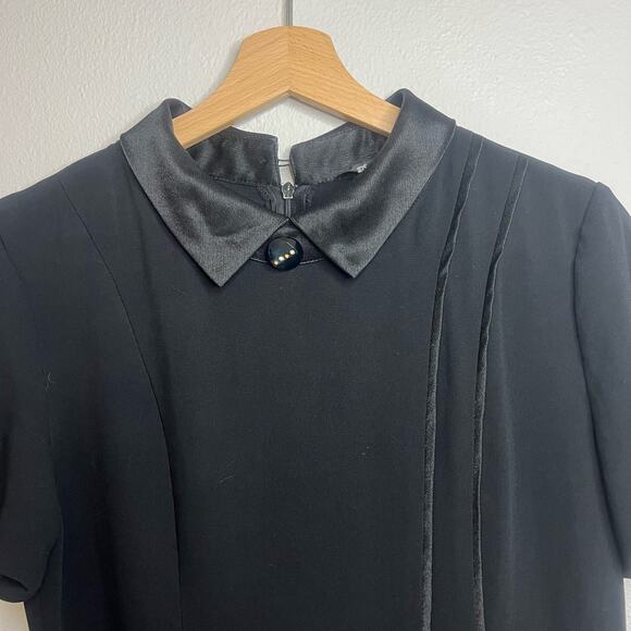 VTG Dress Sz S Collar Academia Wednesday Adams Gothic Dark Academia Difference - Picture 2 of 12